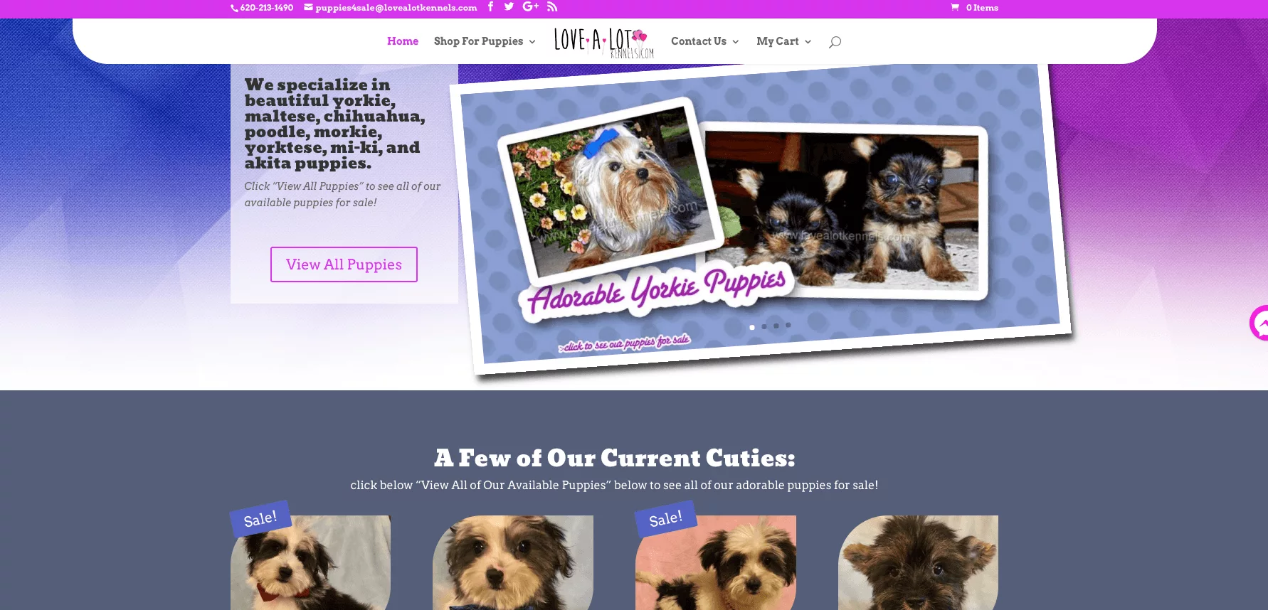 Love-a-Lot Kennels Website Design